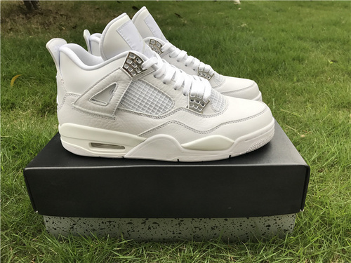 Air Jordan 4 _Pure Money_ AJ4 silver color matching_ the original oral skin skin_ super standard_ a large number of shipments_ 41--47.5-859ebc37